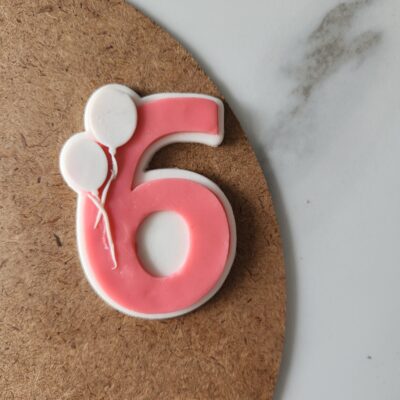 Number with balloon cookie cutters